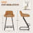 Upholstered Counter Stool With Metal Frame-81851024-82127070
