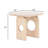 Aky 22 Inch Side End Table, Square Marble Top, Open Frame, Natural Brown