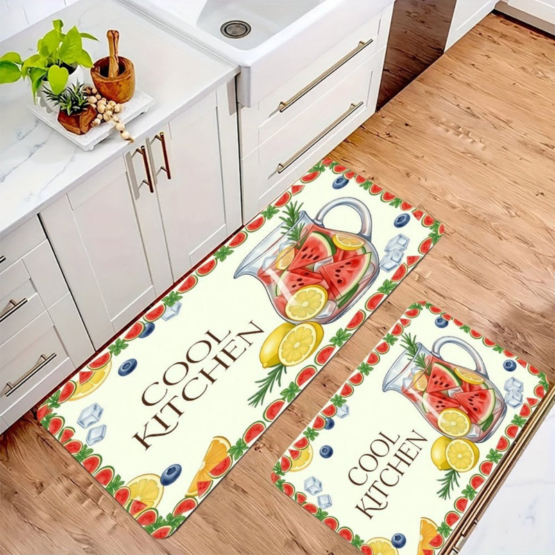 Ensemble de 2 tapis de cuisine Watermelon Cool Kitchen