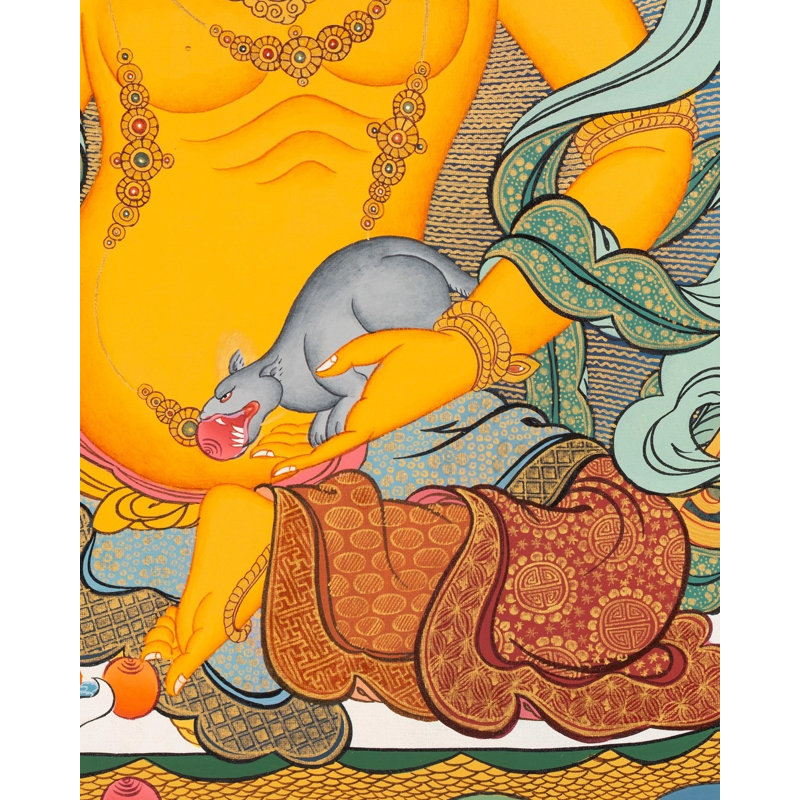 Dzambala Kuber Thangka (Thangka sans brocart)
