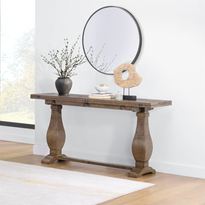 Sarcoline Solid Wood Flip-Top Sofa Console Table