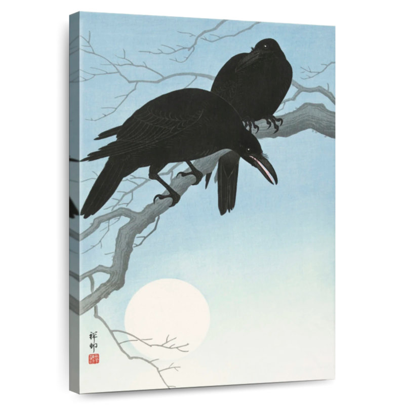 Brampt Crows In Moonlight, 39" H x 26" W
