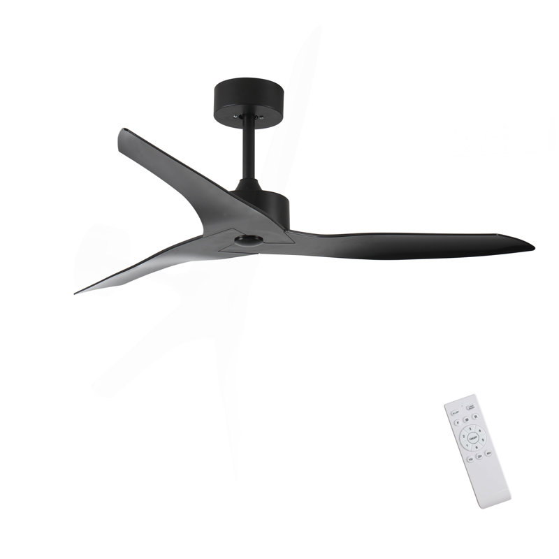 Ventilateur de plafond extérieur 52 po sans lumière avec télécommande, 3 pales ABS Farmhouse