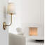 2-light Linen Fabric Shade Wall Sconce