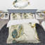 Gold Glam Squares VI - Ensemble de housse de couette abstrait - Microfibre de polyester-50573594-112917693