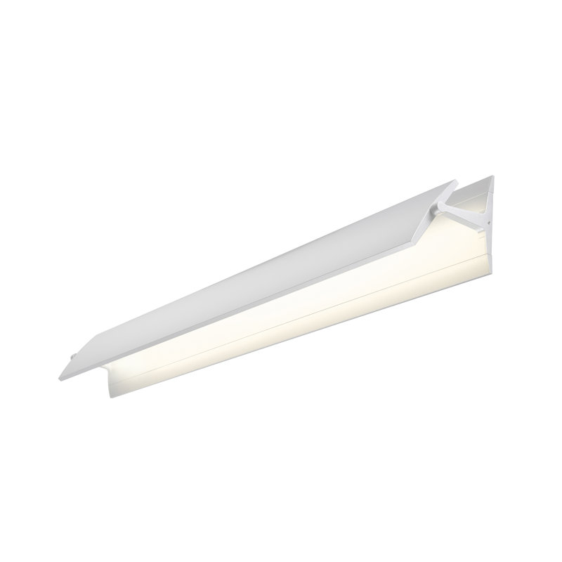 Applique murale 1 lumière Aileron, H 4 po x l 12,25 po x P 4,75 po, Blanc texturé
