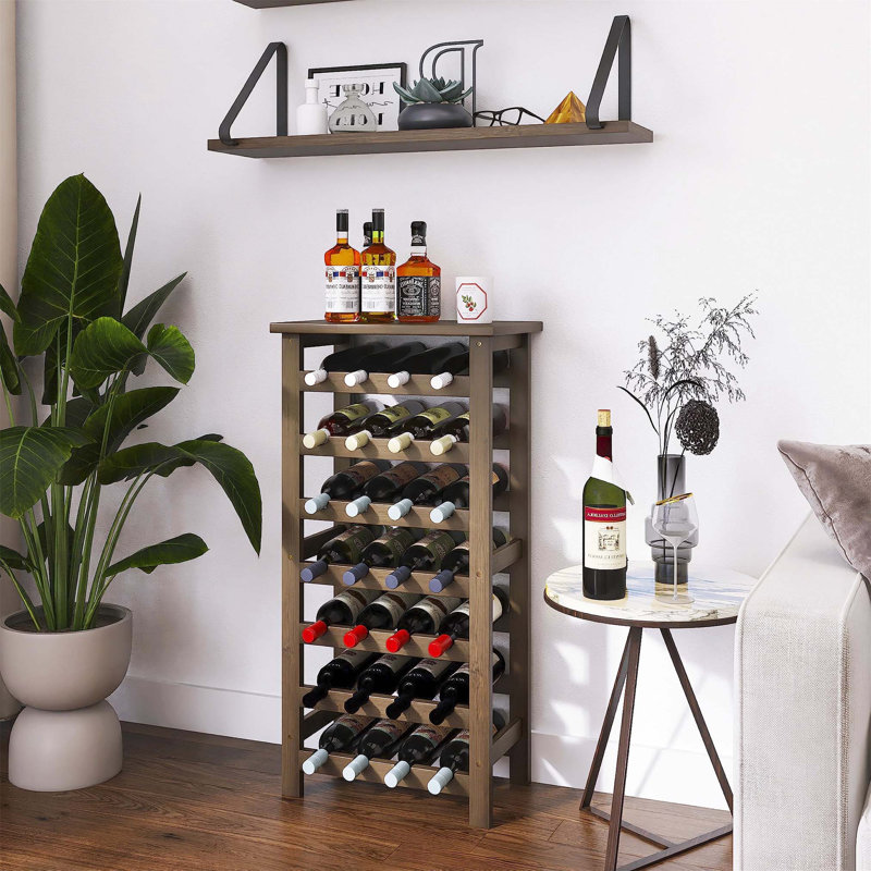 Jenai Wine Bottle Rack, Dark Walnut