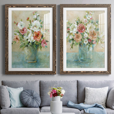 Sun Drenched Bouquet - Ensemble de 2 reproductions d'art