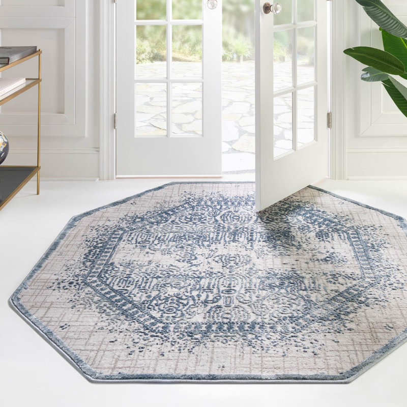 Alissa Abstract Indoor Rug, Octagon 4' x 4'