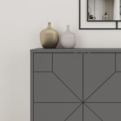Dune Console Sideboard Geometric Design Wide 123cm