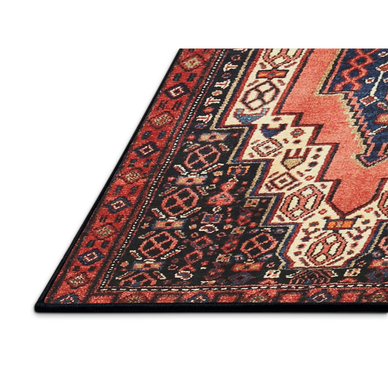 Tapis noir Southwestern, Rectangle 5 pi x 7 pi