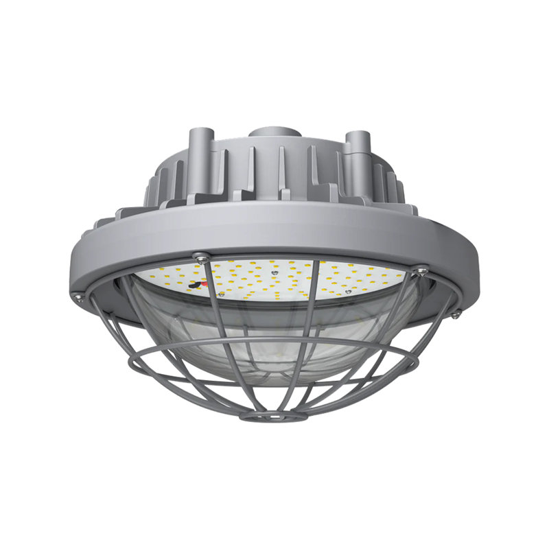 1 luminaire industriel DEL 80 W à intensité variable 5000 K, antidéflagrant, avec support en U, pour milieux humides (lot de 1)