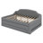 Space Efficient Upholstered  Daybed,with LED Belt Trundle and Three Storage Drawers-129754354