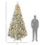 Arbre de Noël artificiel 9 pi avec 968 branches de neige floquées, 600 lumières DEL chaudes, ouverture automatique-1947405484