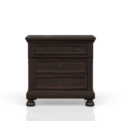  Dark Cherry Nightstand Two Drawer,Night Stand,bed side table