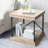 Wood Square Storage Side End Table