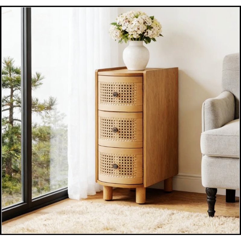 Élégante table de chevet en bois avec tiroir et tablette, parfaite pour le rangement et la présentation dans toute chambre à coucher.