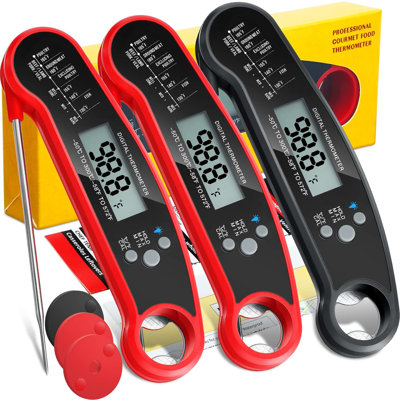 3-piece Digital Meat Thermometer Set With Probes