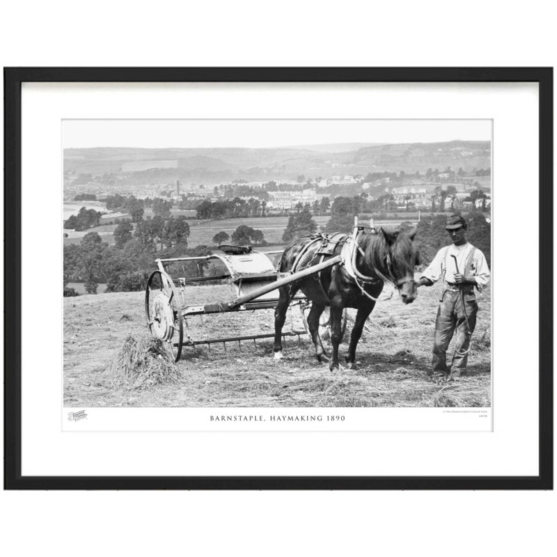 Barnstaple, Haymaking 1890 - Single Picture Frame Print, 60cm H x 80cm W x 2.3cm D