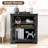 Farmhouse 25.59'' Tall Embossed Side Table Cabinet-880892436