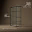 Elate Tall Sliding Shower Door, 75-1/2-In H X 56-1/4 - 59-5/8-In W, With Heavy 5/16-In Thick Crystal Clear Glass With Rectangular Grille Pattern-1011995031