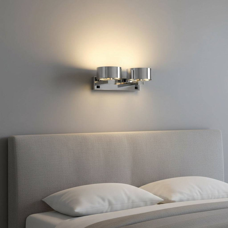 UltraBeam 12 Watt LED Chrome Wall Mounted Over Bed Reading Light