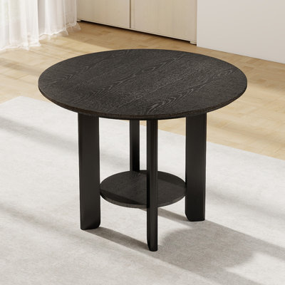 Table de salle à manger moderne 42 po pour 4 personnes avec pieds en bois massif pour la cuisine et la salle à manger
