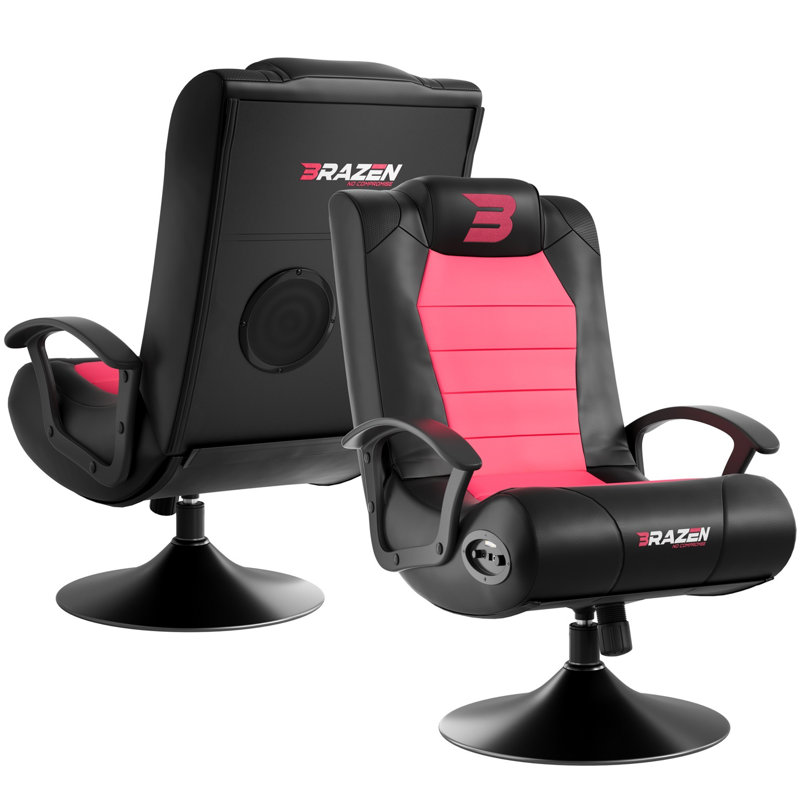 BraZen Stag 2.1 Bluetooth Surround Sound Gaming Chair, Pink