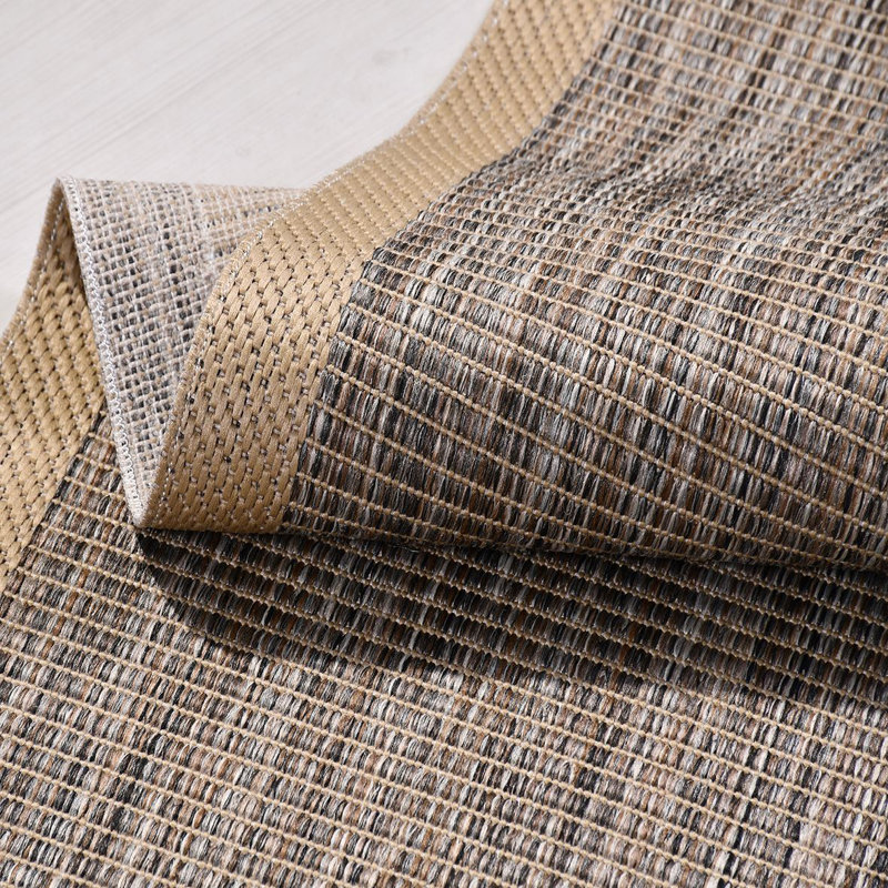 Tapis brun moderne lavable à la machine antidérapant, Tapis de couloir 2 pi 8 po x 9 pi 11 po