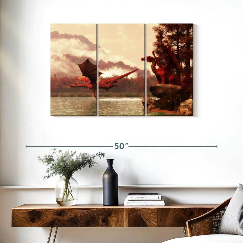 Kelan Autumn Dragons, 24" H x 38" W