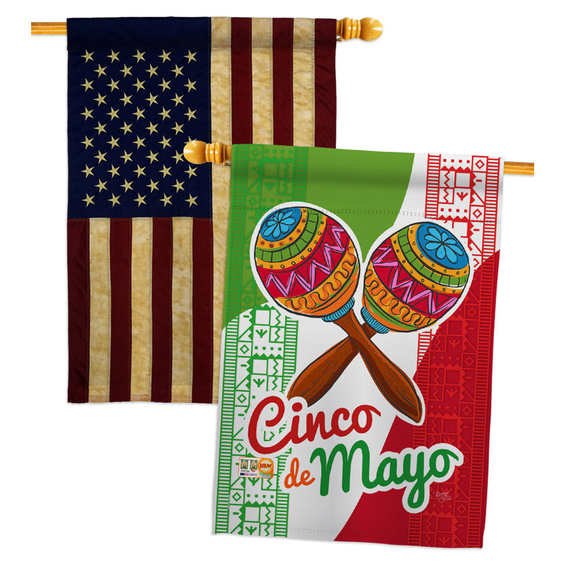 Drapeau de maison Maracas Cinco De Mayo