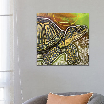 Small Turtle 1 Piece Wrapped Canvas Wall Art