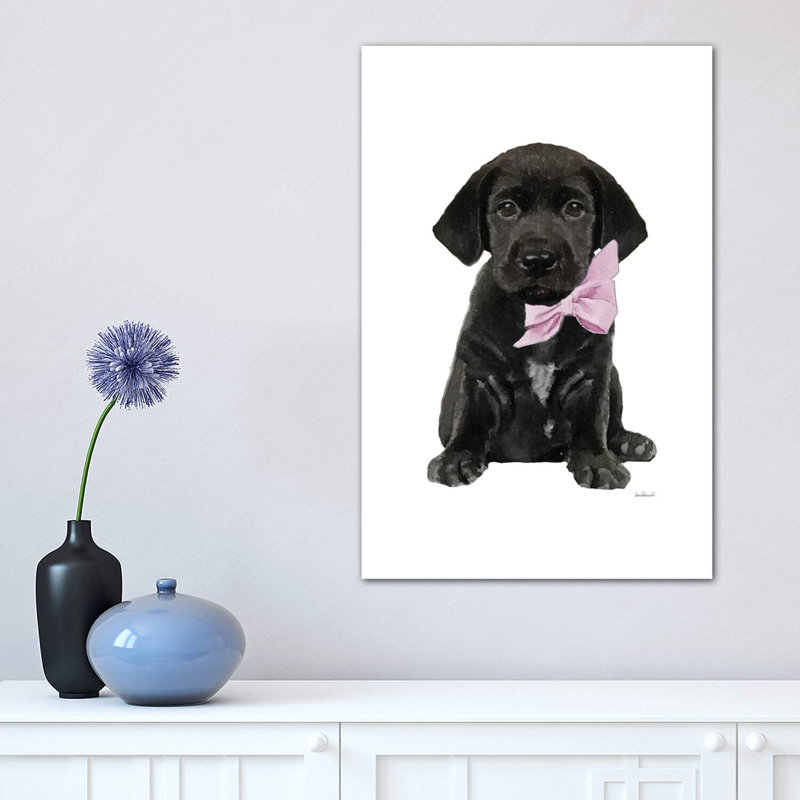Black Labrador by Amanda Greenwood - Wrapped Canvas Painting, 30.48 cm H x 45.72 cm W