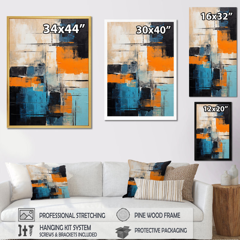 «Colorfields Deconstruct Minimal Abstract I», art abstrait sur toile, Toile tendue, H 44 po x l 34 po x P 1,5 po