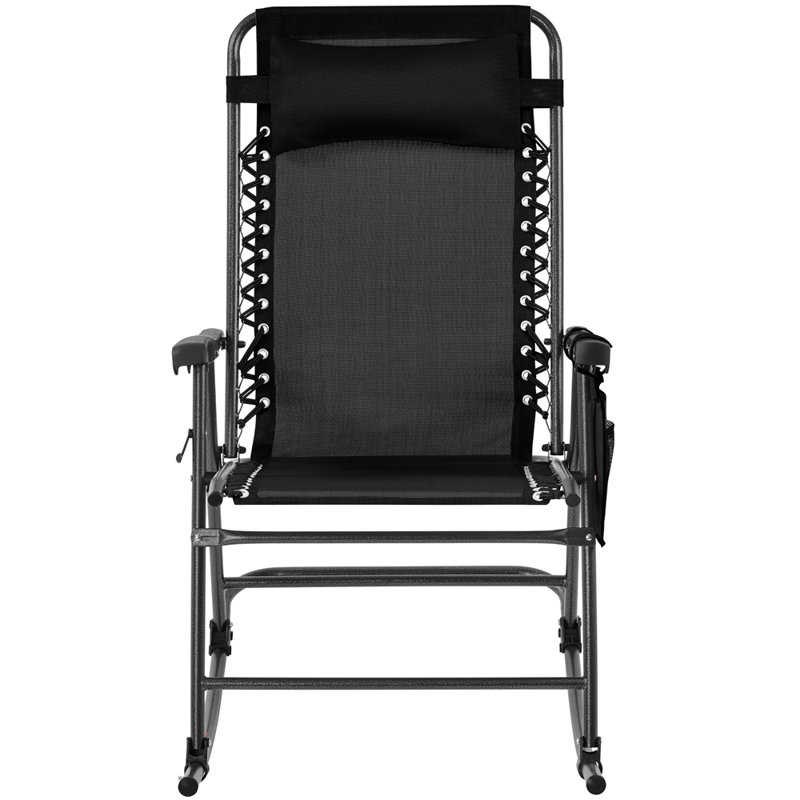 Outdoor Lounge Chair, Black
