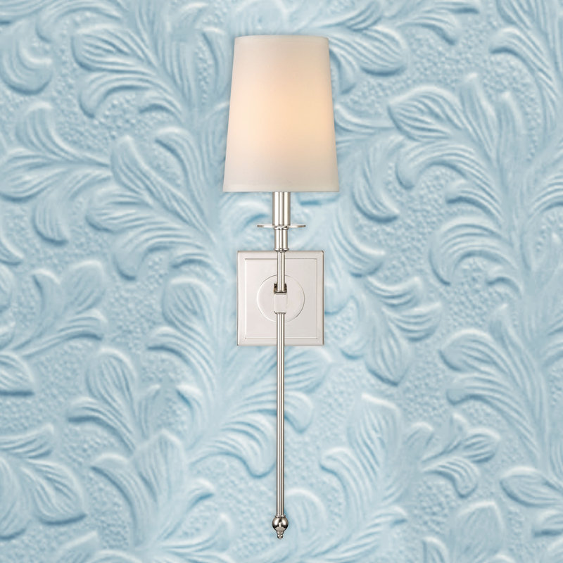 Ebern Designs Ramachandra - 1 Light Wall Sconce In Timeless, Silver