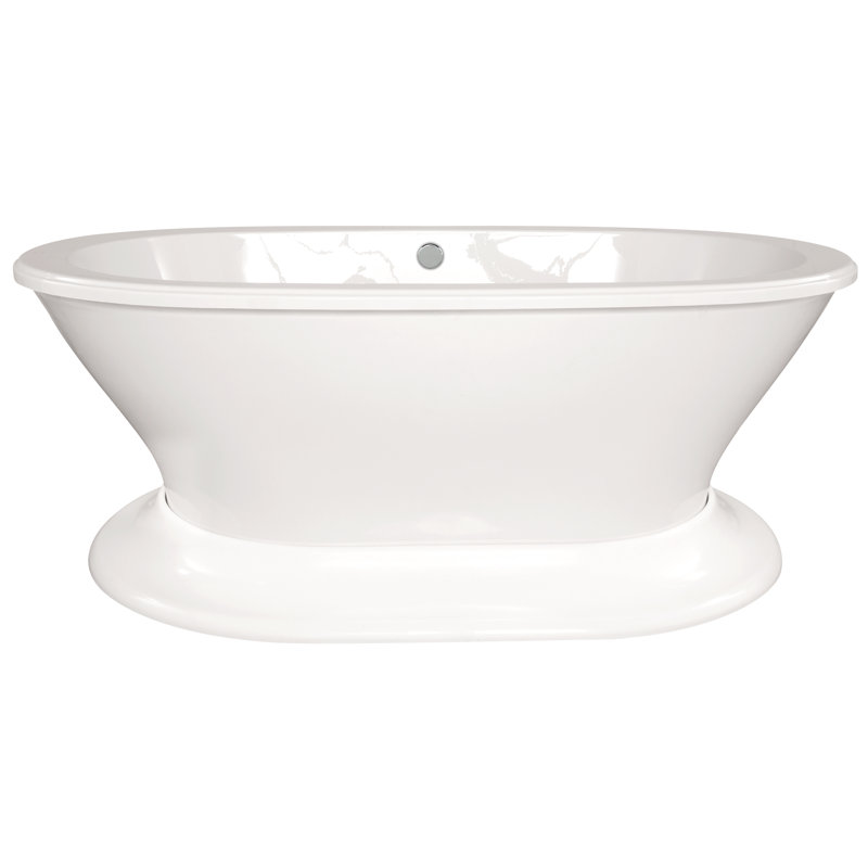 Sophia 70'' L Air Bathtub, Polished Chrome