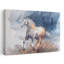 «Energetic Horse», impression d'art mural bleu contemporain-129708259