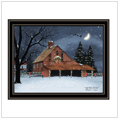Trendy Decor 4U Night Before Christmas Wall Art For Living Room, Bedroom Wall Art Print For Home Decor By Billy Jacobs