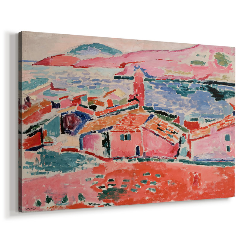 Toits de Collioure (Les toits de Collioure) - Henri Matisse - Toile tendue avec châssis - 1905, 40 po x 60 po