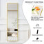 48 po x 13,8 po, miroir mural complet en alliage d'aluminium à structure métallique 4ème génération, miroir de maquillage de salle de bain, entrée de chambre à coucher, miroir décoratif, mise à niveau de qualité