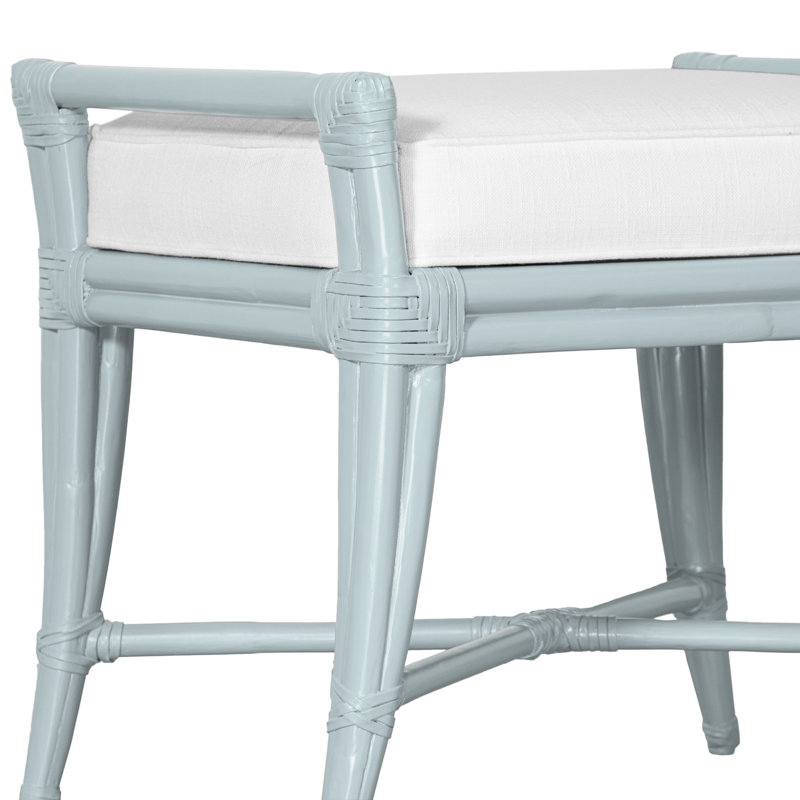 Banc rembourré Malacca, Bleu clair