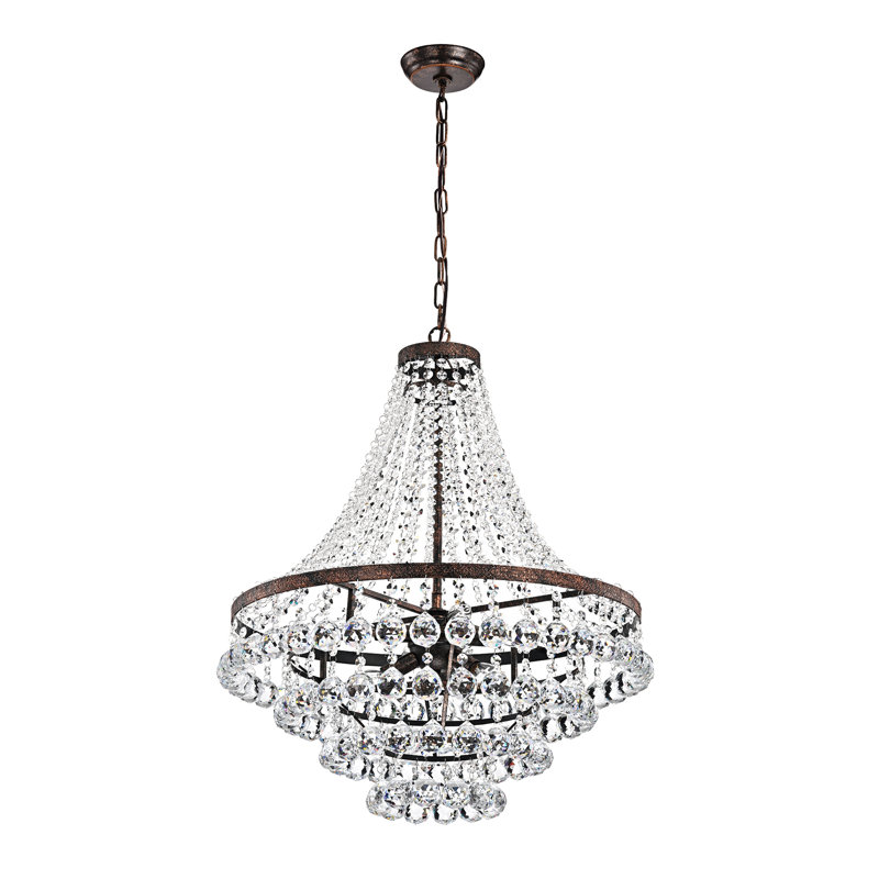 Breanna 7 - Light Unique / Statement Tiered Chandelier, Antique Copper
