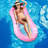 Adult Pool Float With Palm Leaf Design - Inflatable Swimming Pool Lounge Chair, Durable Polyethylene, 1-3 Person Capacity, No Electricity Needed, Perfect For Pool Parties & Relaxation, Pool Floats For Adults, Party Pool Accessory, Stylish Pool Accessory, 