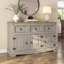 Corona Sideboard Grey 3 Door 3 Drawer Solid Wood Pine Cupboard
