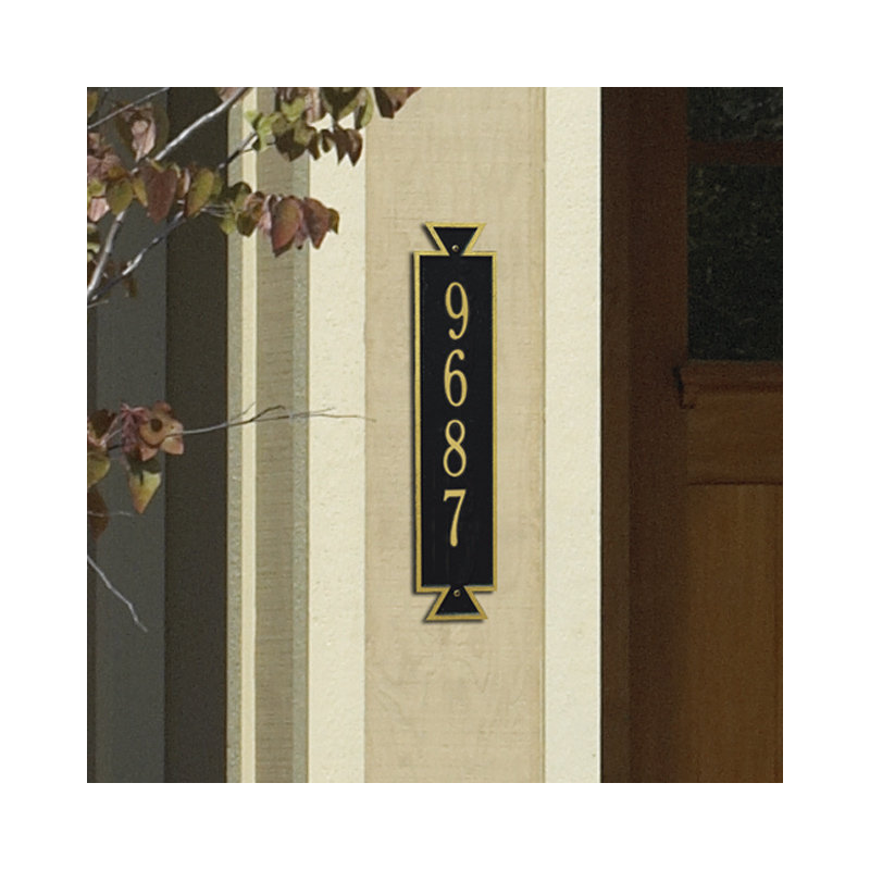 Exeter 4-Line Wall Address Plaque, Yes, Antique Copper