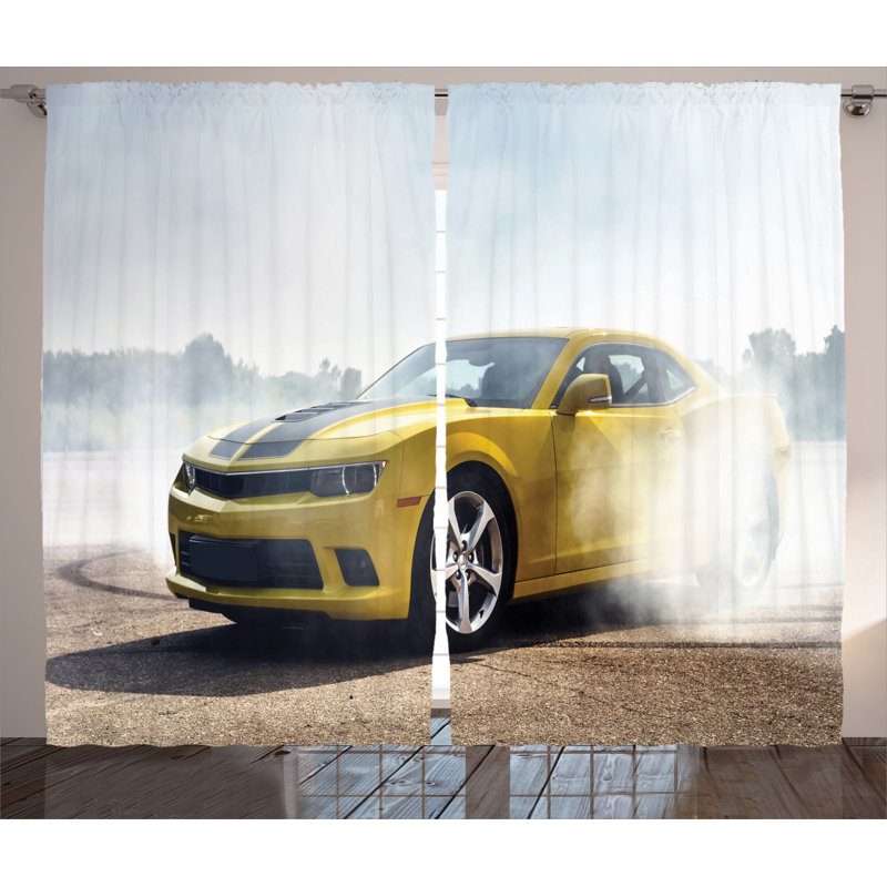 Cars Semi-Sheer Rod Pocket Curtain Panels, 54" x 90"