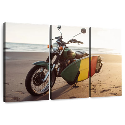 Moto avec planche de surf Mehar
