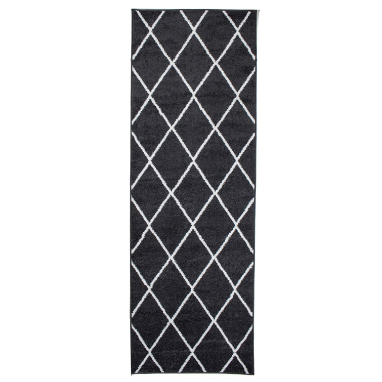 Tapis gris foncé / blanc Mccarver
