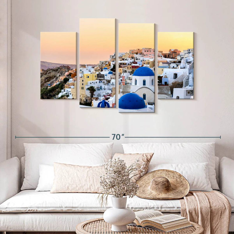 Nicci, horizon romantique de Santorin, H 32 po x l 52 po